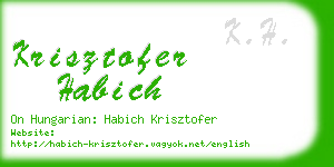 krisztofer habich business card